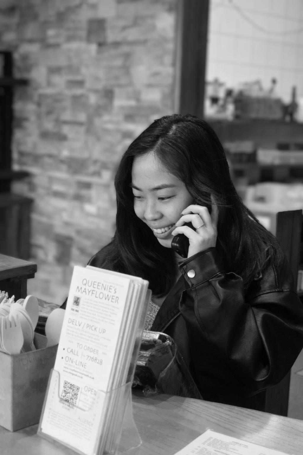 Friendly counter service - taking orders with a smile